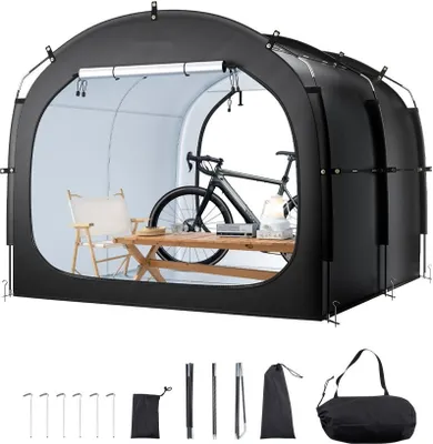 Zdjęcie produktu dla Namiot rowerowy Garaż rowerowy na 5 rowerów - Wiata rowerowa 224x247x198cm - Przechowalnia rowerów - Rozwiązanie do przechowywania rowerów