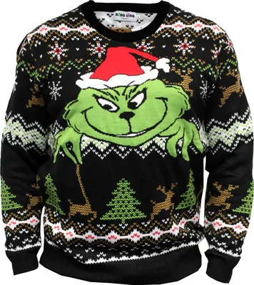 Produktbild von Grinch Herren Pullover Sweater Ugly Christmas Weihnachts Damen 3XL