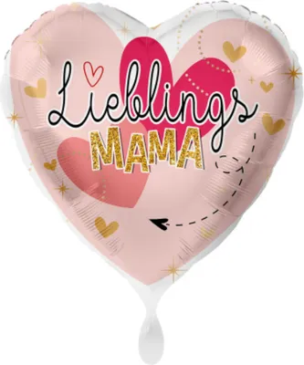 Produktbild von Lieblingsmama Luftballon mit niedlichen Illustrationen