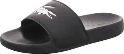 Produktbild von Lacoste Damen-Badepantolette WOMENs SERVE SLIDE 0.0 Schwarz-Weiß, Farbe:schwarz, UK Größe:4