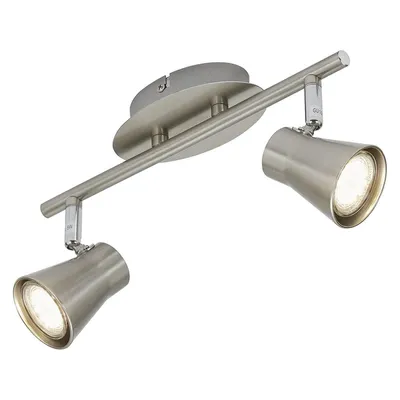 Produktbild von Briloner LED Deckenstrahler FOUR 2-flammig nickel-matt – schwenkbar, inkl. GU10 LED 230V, 30 cm
