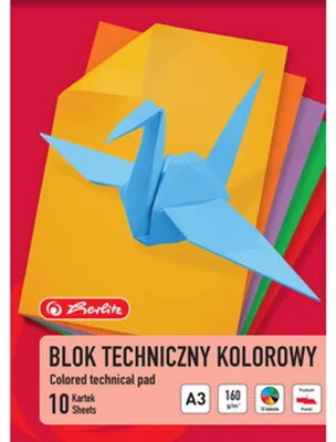 Zdjęcie produktu dla Blok techniczny A3 100 kartek kolorowy