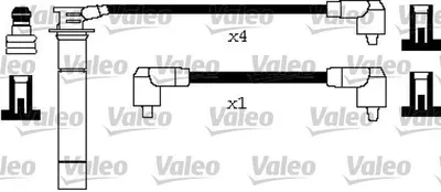 Produktbild von VALEO 346619 Zündkabelsatz Zündleitungssatz für VW GOLF III (1H1) GOLF II (19E, 1G1) PASSAT Variant (3A5, 35I) SCIROCCO (53B) PASSAT (3A2, 35I)