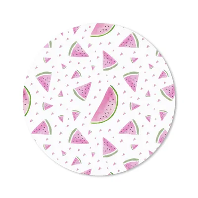 Produktbild von MuchoWow® Mauspad Mousepad Wassermelonen - Aquarellfarbe - Weiß 40x40 cm - Mousepads - Maus Mat - Pad - Mausunterlage - Schreibtisch Accessoires