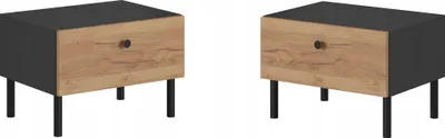 Produktbild von Nachttischset Deco mit Lamellen für das Schlafzimmer
