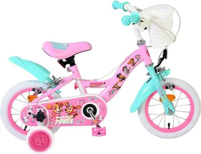 Immagine prodotto di Bicicletta per bambini Paw Patrol - Bambina - 12 pollici - Rosa - Due freni a mano