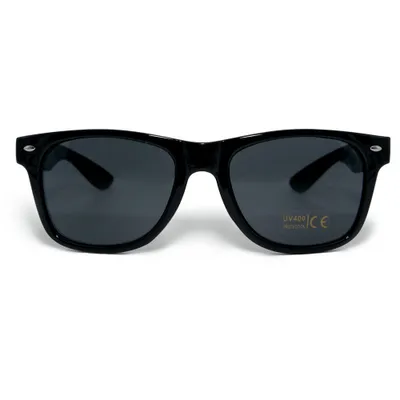 Produktbild von Sonnenbrille m. Kunststoffgestell, schwarz, UV400-Sonnenschutz - Bügel beidseitig bedruckt