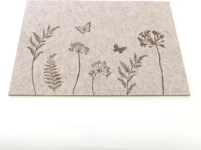 Produktbild von Platzset Wildblume Filz natur 35x45cm