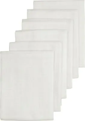 Produktbild von Meyco Hydrophile Windel 6 Stück - 60 x 60 cm - Weiß | Badezubehör