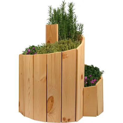 Produktbild von dobar Kräuterspirale Massivholz, Bausatz, ca. 250x1,6x68 cm