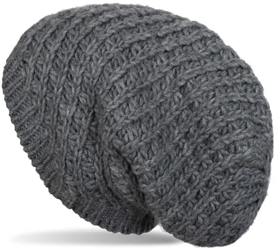 Produktbild von styleBREAKER Uni Strick Beanie Mütze grob gestrickt, Slouch Longbeanie, Grobstick Winter Strickmütze 04024158