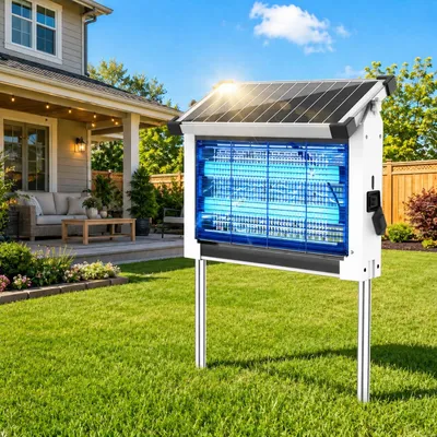 Produktbild von Dnenellr Insektenvernichter Solar Outdoor, Mückenlampe IPX5 (Weiß)