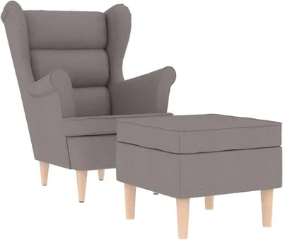 Produktbild von Sessel mit Fuehocker Taupe Stoff,Möbel,Stühle,Sessel,3307995