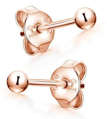 Produktbild von MATERIA by Matthias Wagner Ohrstecker Rosegold Kugel aus 925 Sterling Silber rosé vergoldet SO-350
