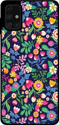 Produktbild von Smartphonica Handytasche Geeignet für Samsung Galaxy M51 mit Blumendruck - TPU Rückseite Abdeckung Fall Blumendesign