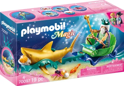 Produktbild von PLAYMOBIL Magic 70097 Tryton z karetą rekinów dla dzieci w wieku od 4 lat