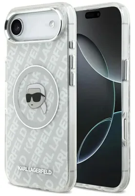 Zdjęcie produktu dla Etui Karl Lagerfeld IML Karl Head Logo MagSafe Air Case do iPhone - szare