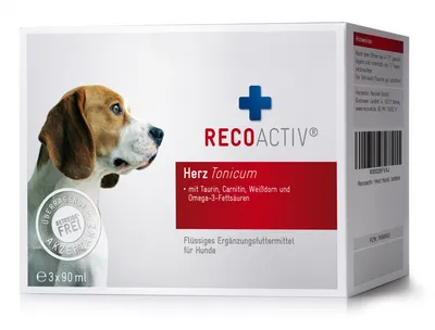 Produktbild von Recoactiv Herz Tonicum Kurpackung f.Hunde 3X90 ml