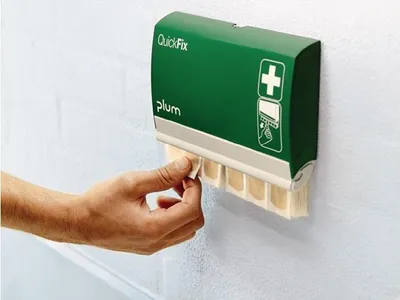 Produktbild von Pflasterspender QuickFix 1 B232,5xH133,5xT33ca.mm grün PLUM