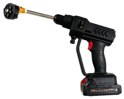 Obrázok produktu pre Akumulátorový vysokotlakový čistič – bezdrôtový 6 v 1 – 60 bar – 100 W – 2 akumulátory – nabíjačka EU – čierny
