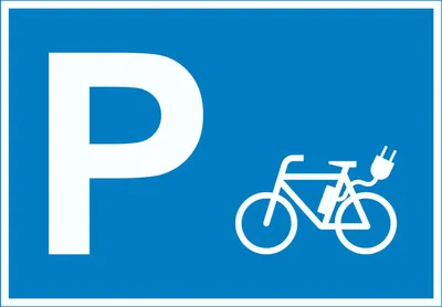 Produktbild von E-Bike Elektrorad Parkplatz Schild waagerecht A3 (297x420mm)