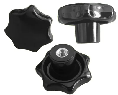 Produktbild von 10 Stück Sterngriffmutter - M5 Ø 25 mm DIN6336 K - Stahlgewinde