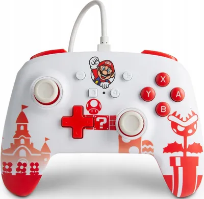 Produktbild von PowerA Mario Red, Gamepad, Nintendo Switch, Schaltfläche Teilen, Kabelgebunden, USB, USB Typ-C