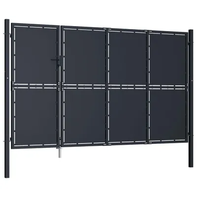 Zdjęcie produktu dla vidaXL Brama ogrodowa stalowa 350 x 175 cm antracytowa