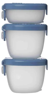 Obrázek produktu pro b.box Sada krabiček Snack tubs 3ks - modrá