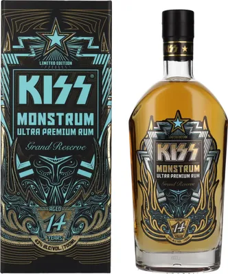 Produktbild von Kiss Monstrum 14 Years Old Ultra Premium Rum 43% Vol. 0,7l in Geschenkbox