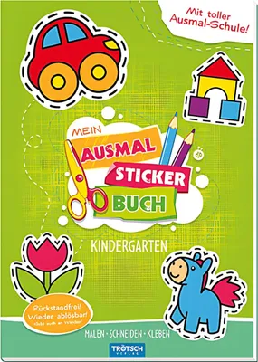 Produktbild von Trötsch Bastelbuch Mein Ausmal Sticker Buch Kindergarten