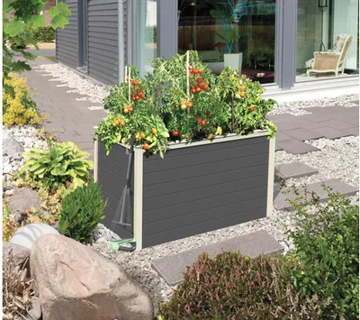 Produktbild von Hochbeet klassisch Karibu 0 98 x 65 x 62 cm terragrau
