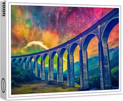 Produktbild von raxxa Premium-Puzzle "Glenfinnan Viaduct railroad bridge", 1000 Teile