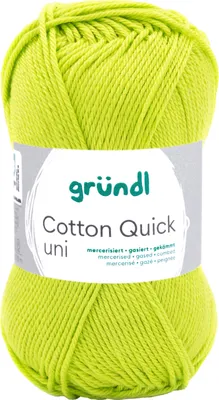 Immagine prodotto di Gründl Cotone quick uni,50g.100%cotone,mercerizzato,filato per uncinetto e maglia,50g / 125 m,NS 3-4 144