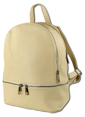 Produktbild von Damen Cityrucksack Leder Tasche beige Leder Cityrucksack