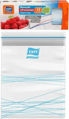 Obrázok produktu pre Ravi 2L vrecká na zips 15 ks uzatvárateľných vreciek