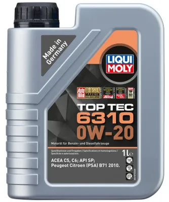 Produktbild von Liqui Moly Top Tec 6310 Sae 0w-20 Motoröl 1l Durchsichtig Durchsichtig One Size