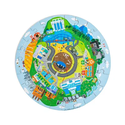 Produktbild von Bigjigs Recycling Rundes Bodenpuzzle