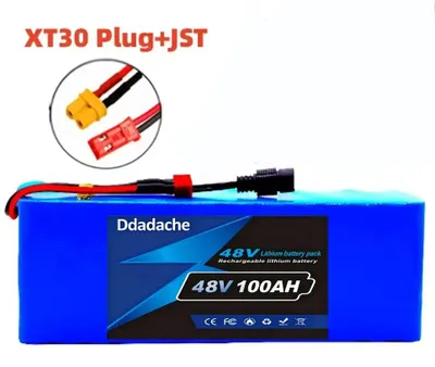 Produktbild von 48V 100Ah Lithium-Ionen-Akku - 13S3P Batteriepack - Mit BMS - 2000W Hochleistung - Für 54,6V E-Scooter E-Bike - XT30 JST Stecker ohne Ladegerät