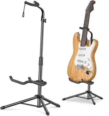 Image de Supports de guitare réglables et pliables pour divers instruments à cordes