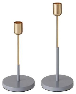 Produktbild von Kerzenhalter aus Metall für eine Kerze TELMO, 2er-Set