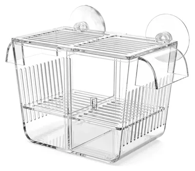 Imagen del producto de Caja de cría para acuario con ventosas, de 127 x 30 x 51 mm, para peces jóvenes