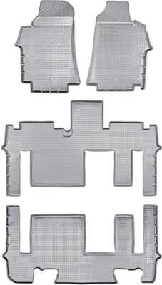 Zdjęcie produktu dla gumowe dywaniki podłogowe 3D do HYUNDAI H1 | od roku modelowego 2018> | szare dopasowanie + krawędź