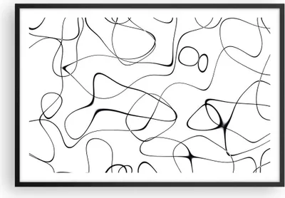 Produktbild von Gerahmtes Poster - Schwarzer Rahmen - Linie nichts Muster - 91,5x61 cm - Wand Bild - Wanddeko - Wandbilder - Kunstposter - Wandposter - Bilderrahmen - Bilder - Kunstdruck - P2BAA91x61-5054