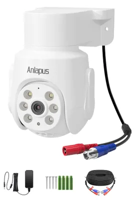 Produktbild von Anlapus 4K 8MP TVI Dome Überwachungskamera mit BNC Kabel & Netzteil, 360°