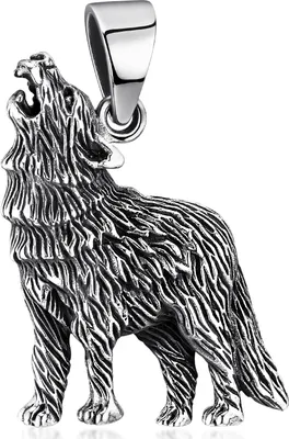 Produktbild von MATERIA by Matthias Wagner Herren Kettenanhänger Wolf - 925 Silber Wolf Anhänger oxidiert geschwärzt inkl. Box KA-251
