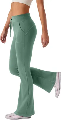 Produktbild von REORIA Damen-Sportleggings mit weiten Beinen Glocken Grün XXL