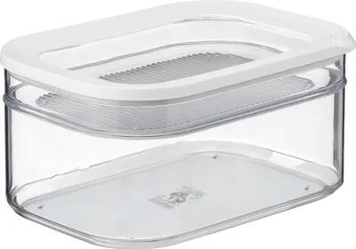Produktbild von Mepal - Kühlschrankdose Modula - Kühlschrank Vorratsdose mit Deckel - Geeignet zur Aufbewahrung von Fleischprodukten und Käse - Aufbewahrung & Kühlschrankorganizer - 550 + 2000 ml - White