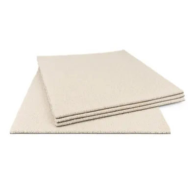 Produktbild von Selbstliegende Teppichfliesen weich Velours Teppich Fliesen in Crème für Schlafzimmer und Wohnzimmer Velour Teppichboden als Fliesen in 50x50 cm