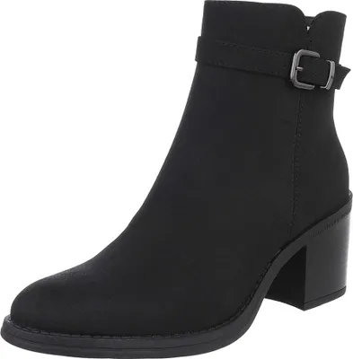 Produktbild von Ital-Design Damen Stiefeletten Klassische Stiefeletten Leicht gefüttert Lederoptik Klassische Stiefeletten 90482801 Schwarz Gr.  39